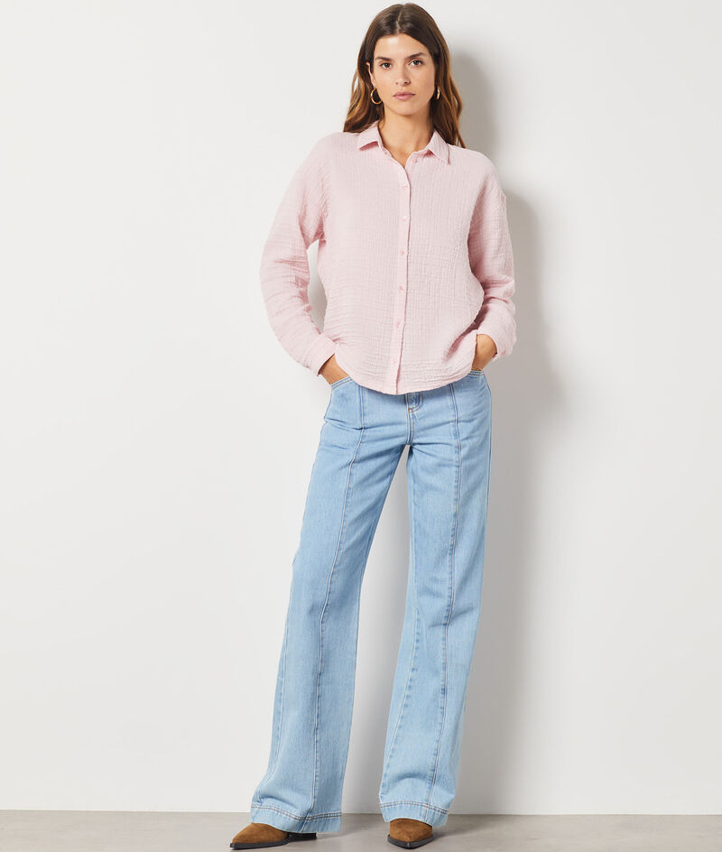 Chemisier en coton mélangé;${refinementColor}