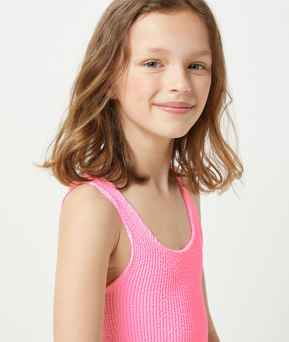 1Piece Swimsuit In Stretch Fabric ONESIZE KID ROSE BONBON ETAM