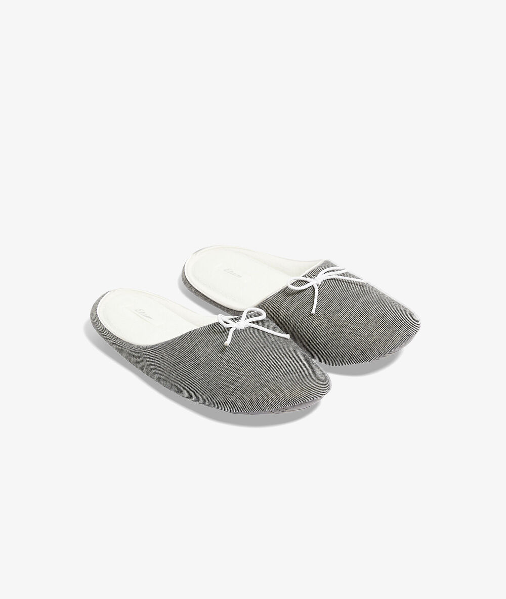 ladies grey mule slippers