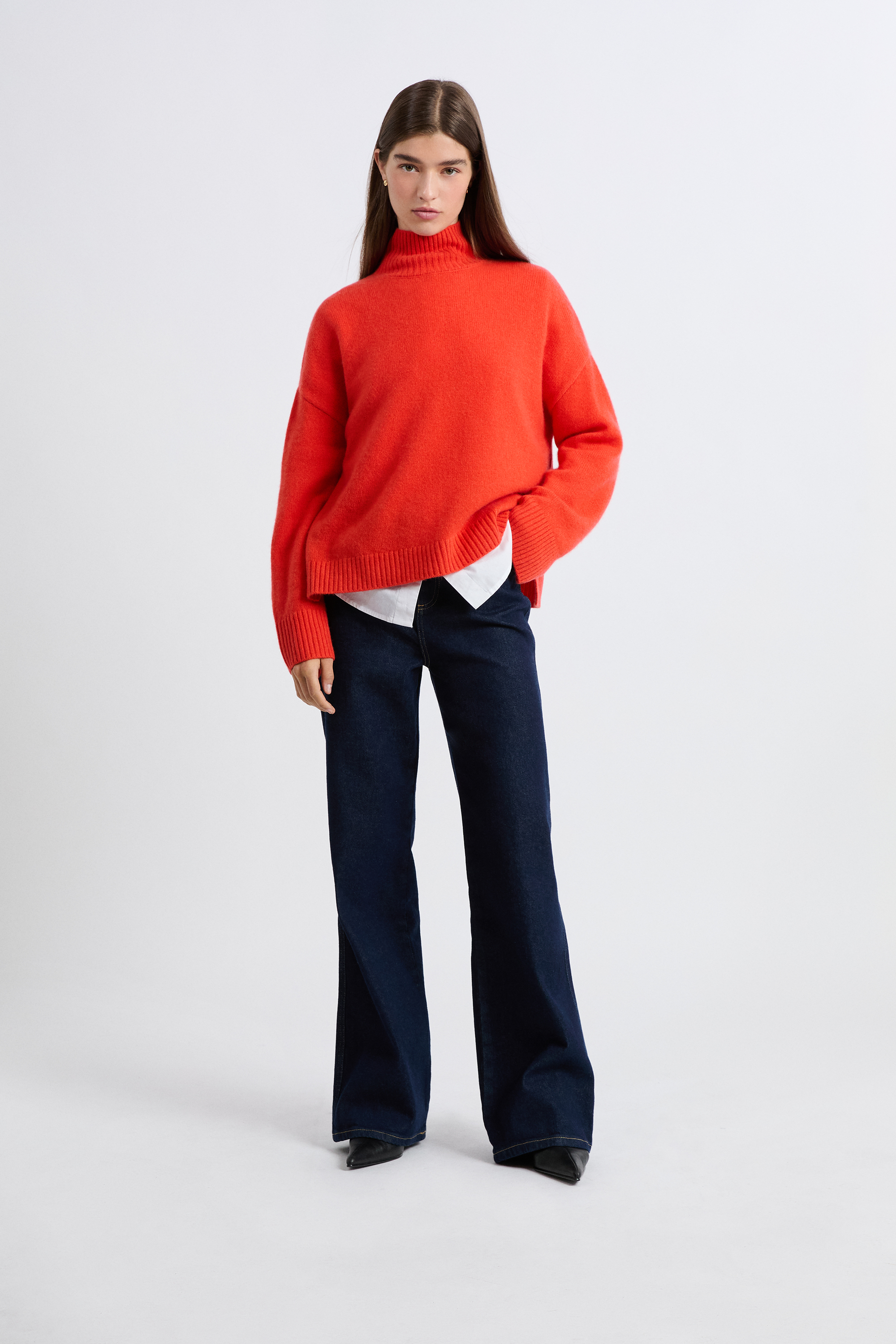 High Neck Cashmere Sweater - LOUISE ROULE - ORANGE - ETAM