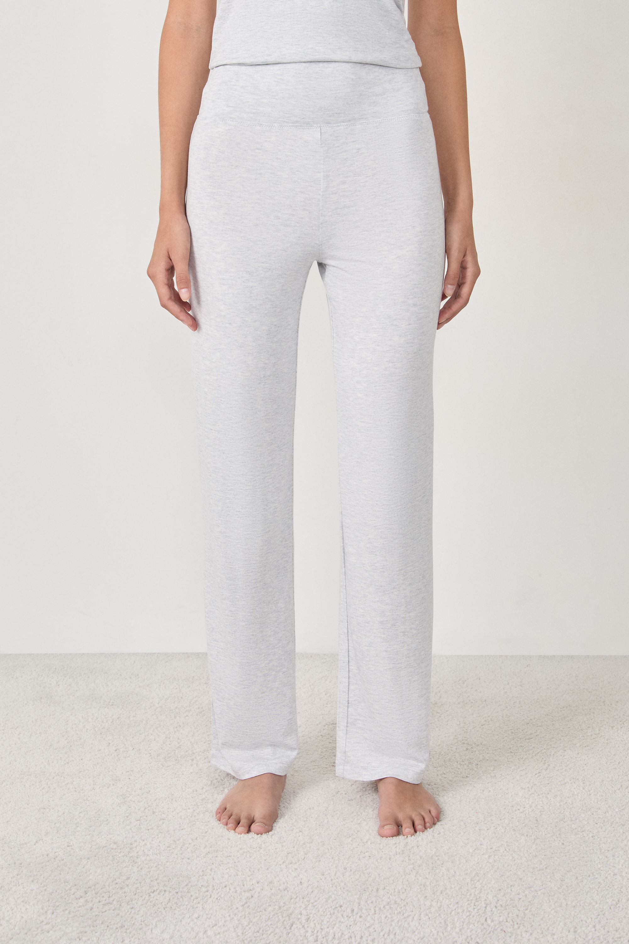 Wide-Leg Modal Pajama Pants - JOSEPHINE - GRIS CLAIR - ETAM