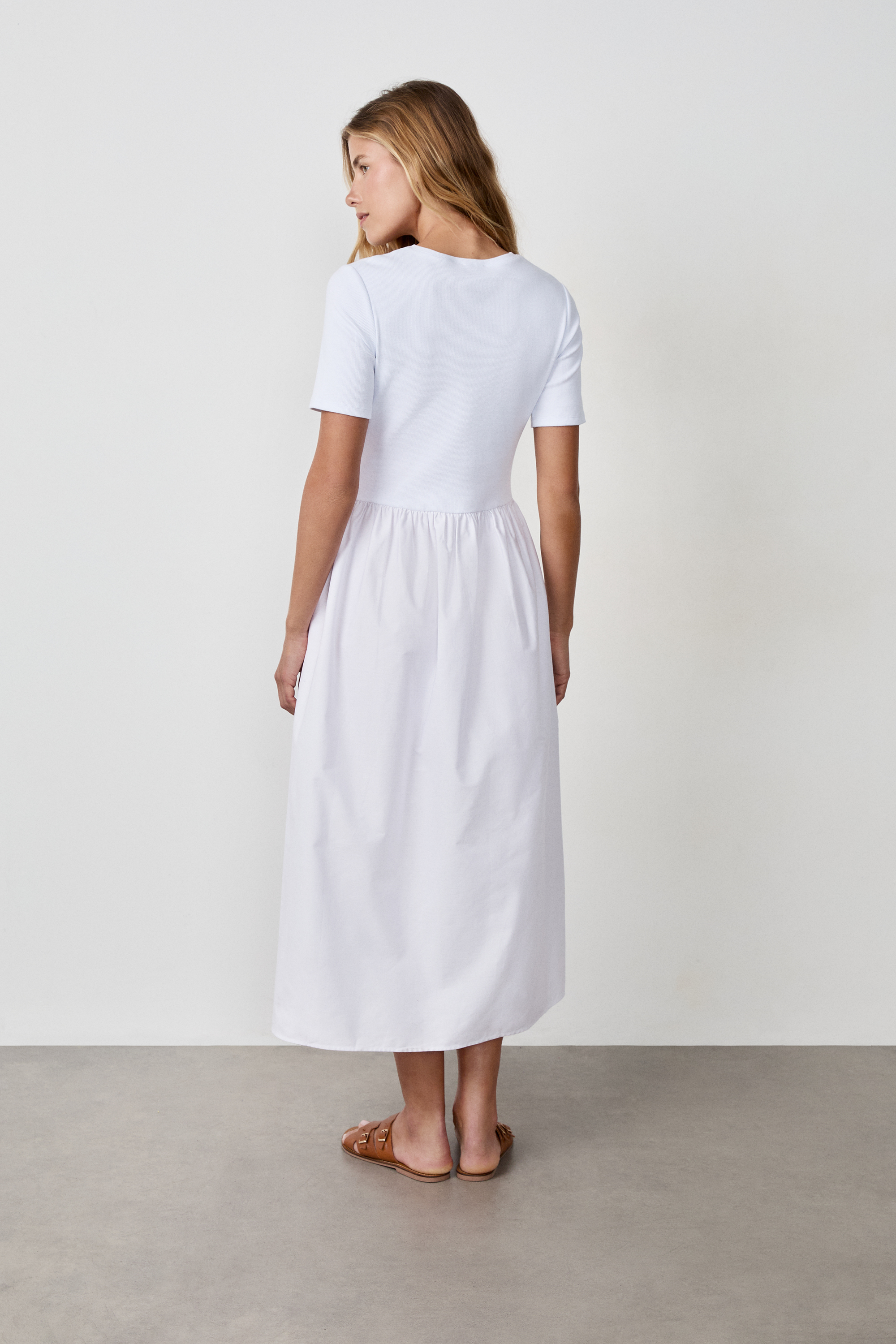 knee length dresses for ladies Slow Sundays Navy Floral Print Cotton Maxi Shirt Dress main image 1