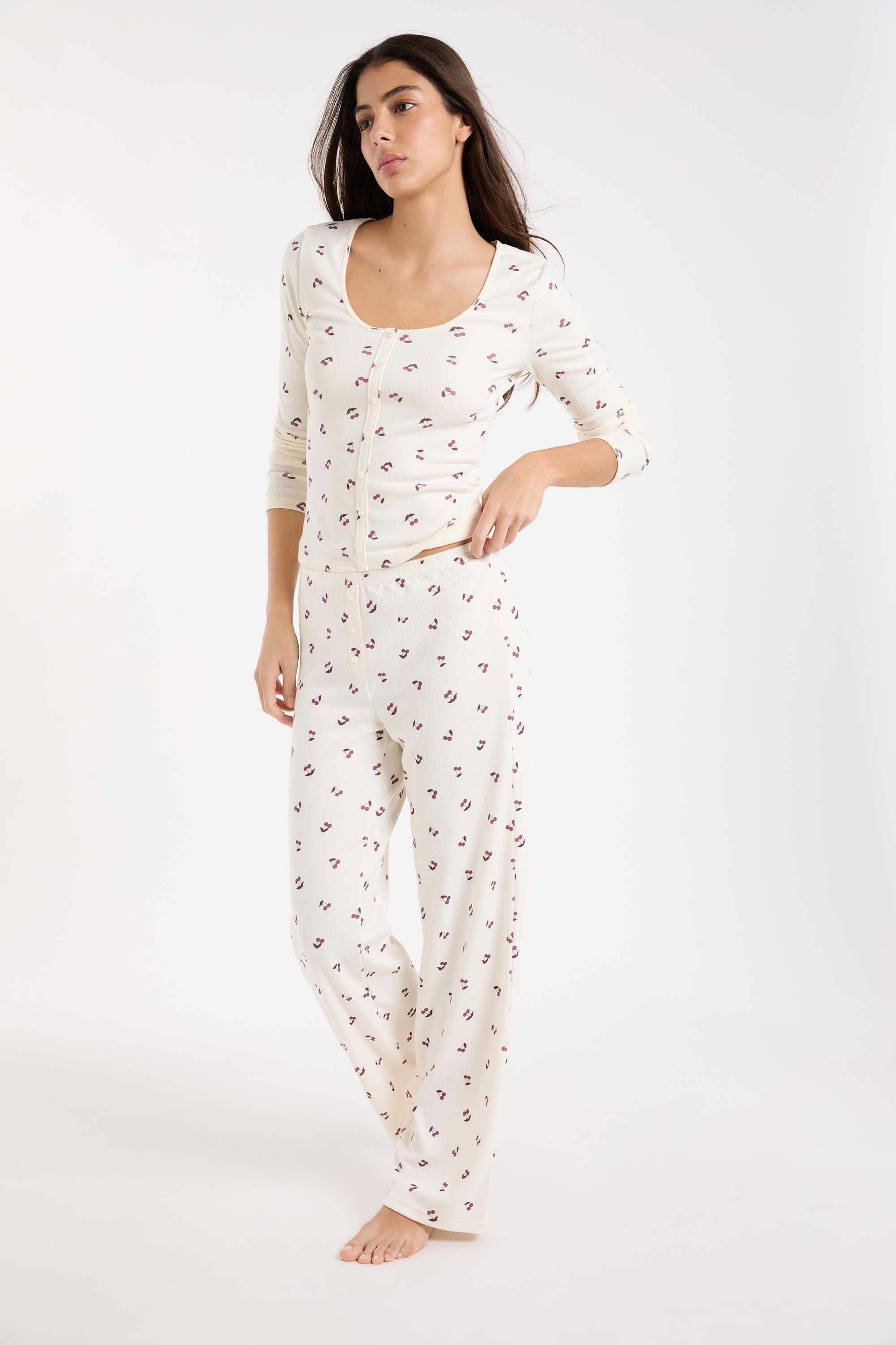 Cherry Print Pyjama Trousers - MOCKI - LIN - ETAM