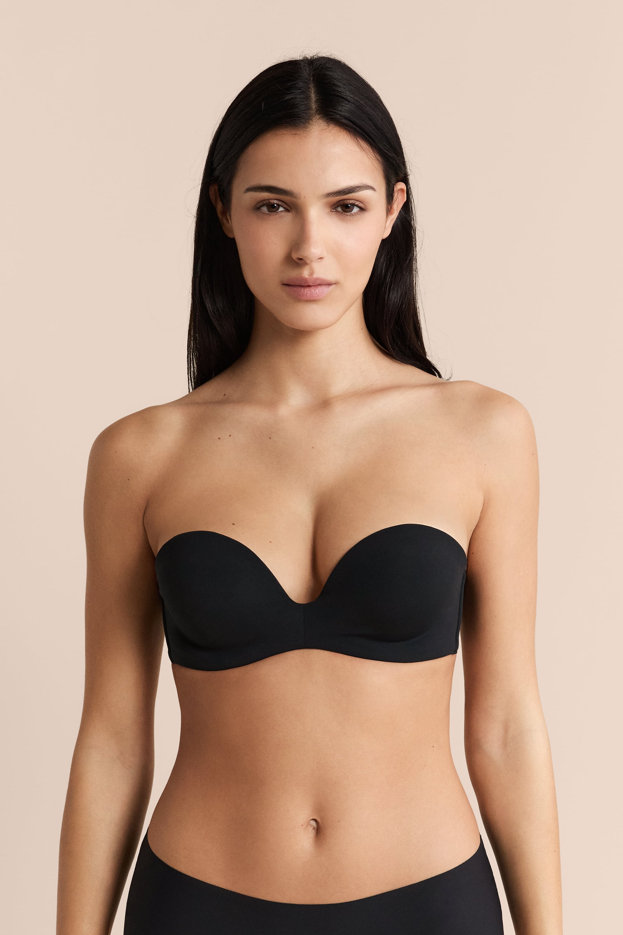 Microfiber Push up Strapless Bra