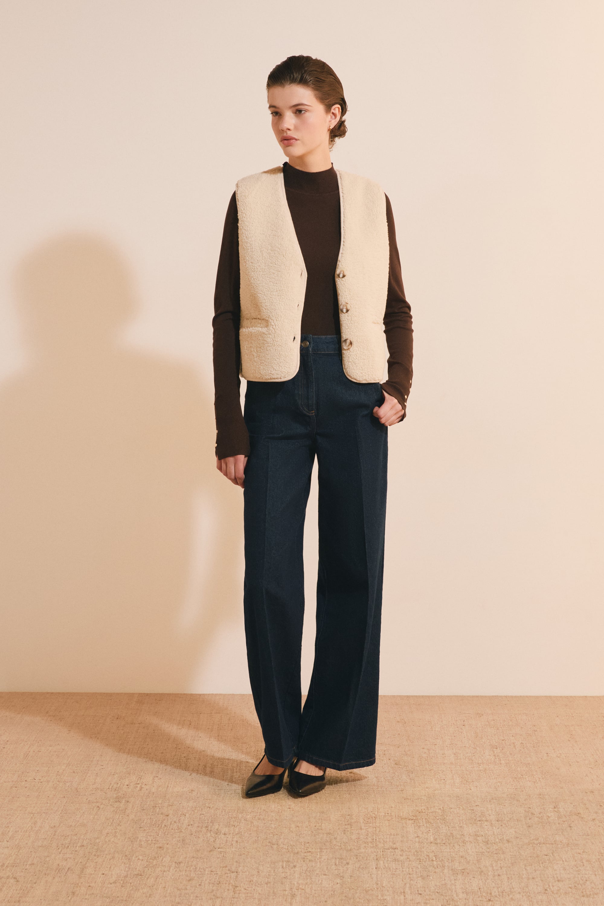 Sleeveless Sherpa Jacket - JEANNY - DUNE - ETAM