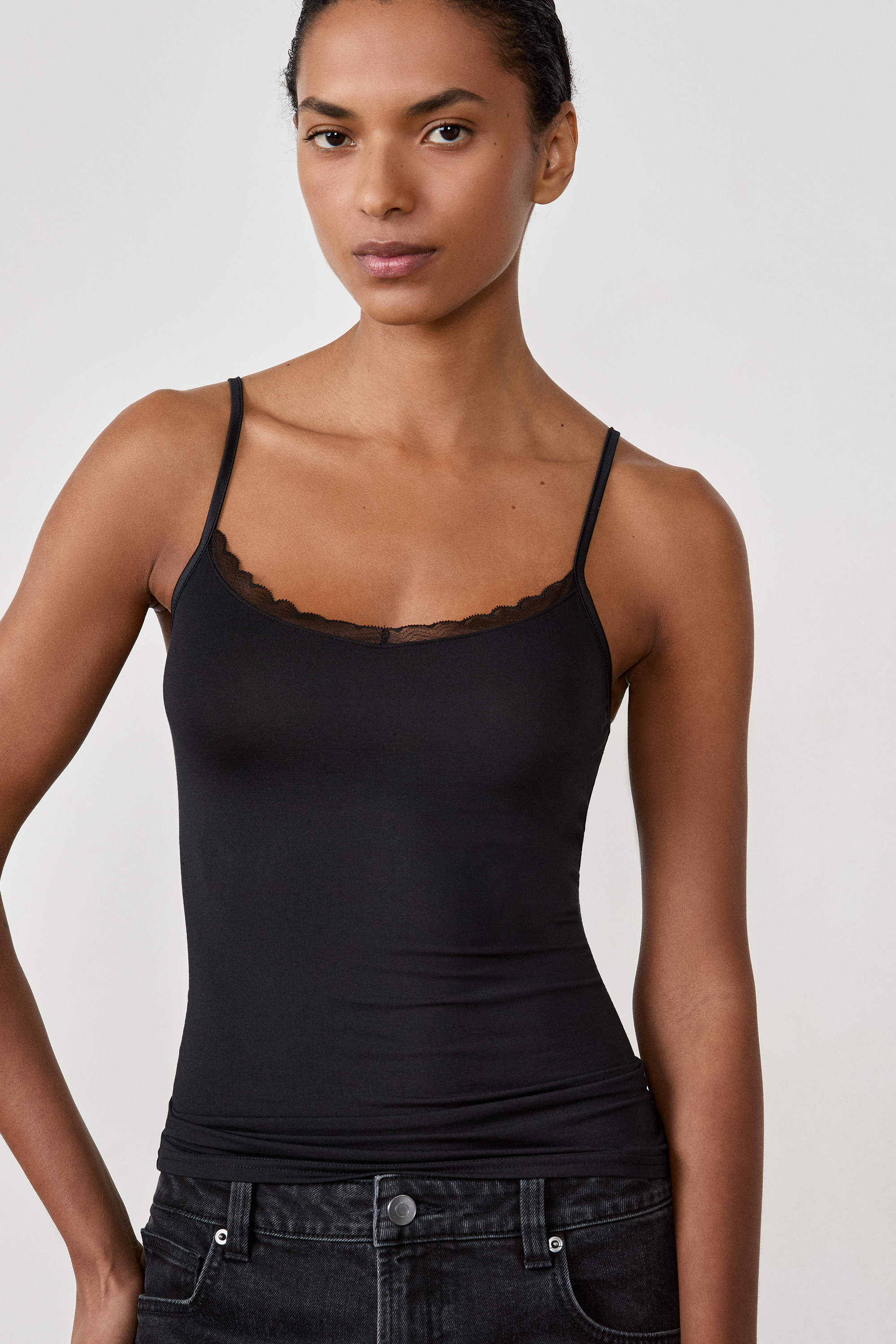 Thermal Knit Camisole - WARM ME UP - NOIR - ETAM