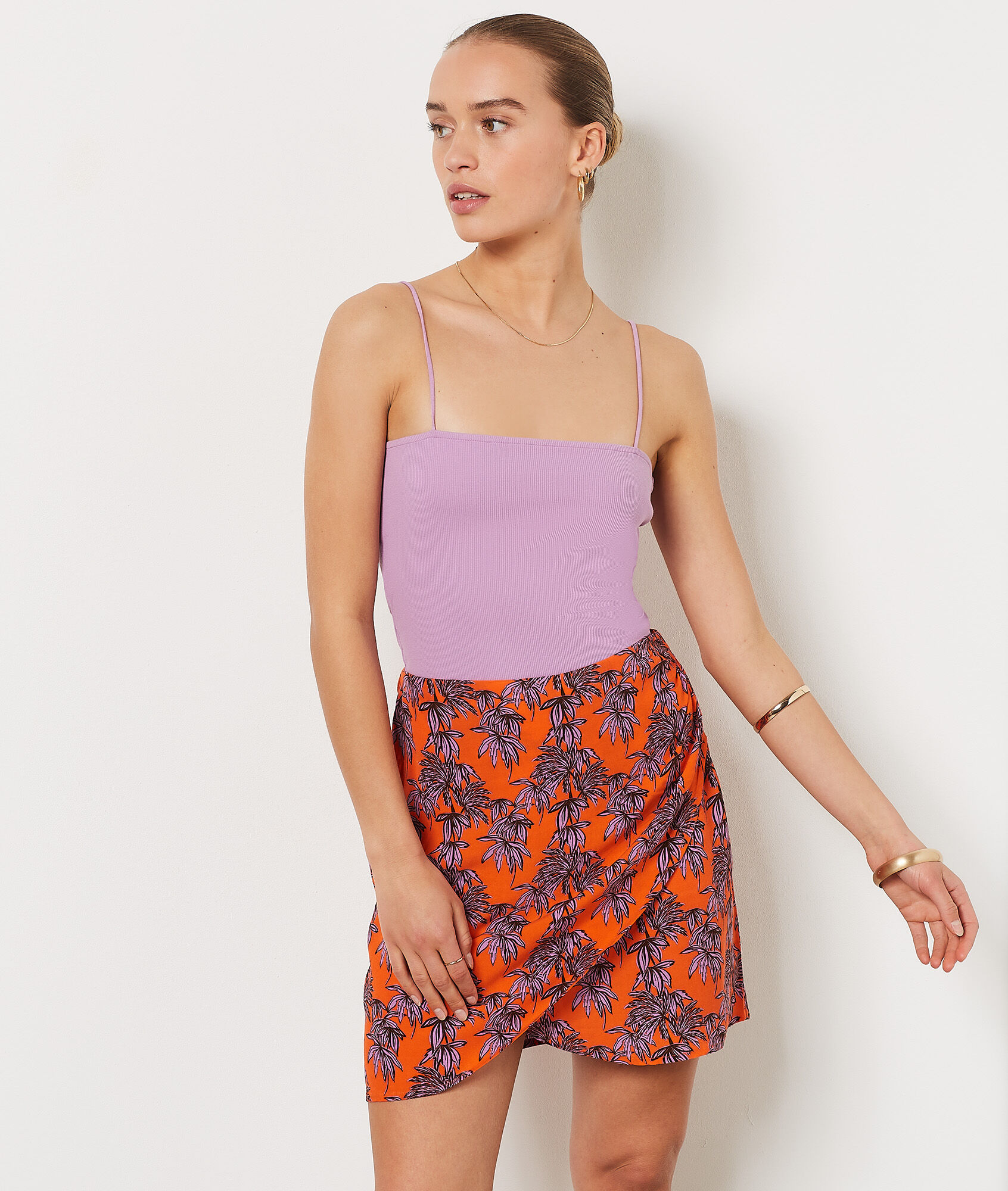 Club Vintage Women's Paisley Print Irregular Hem Spaghetti Straps Camisoles