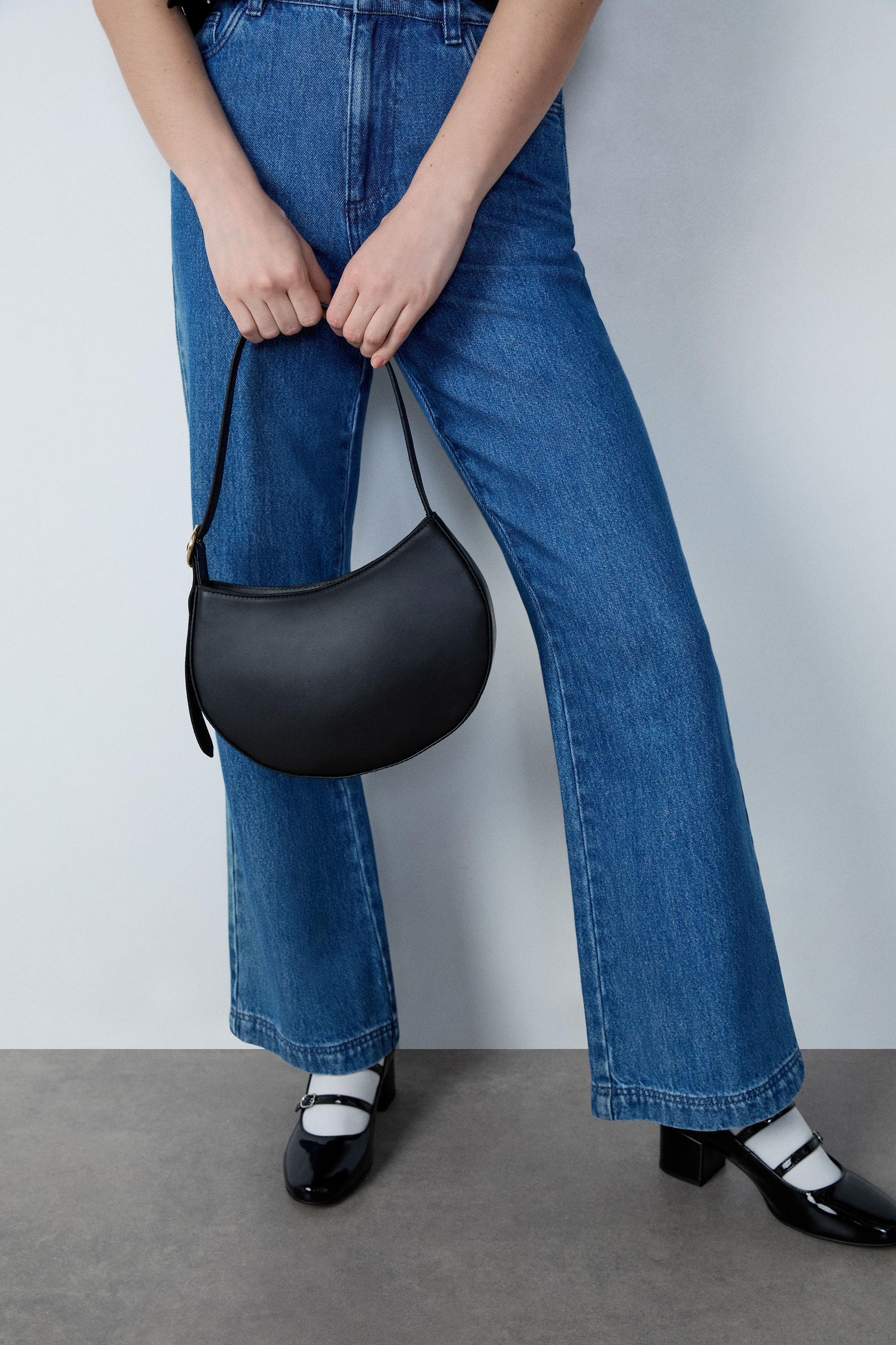 Half-Moon Shoulder Bag - LALOU - NOIR - ETAM