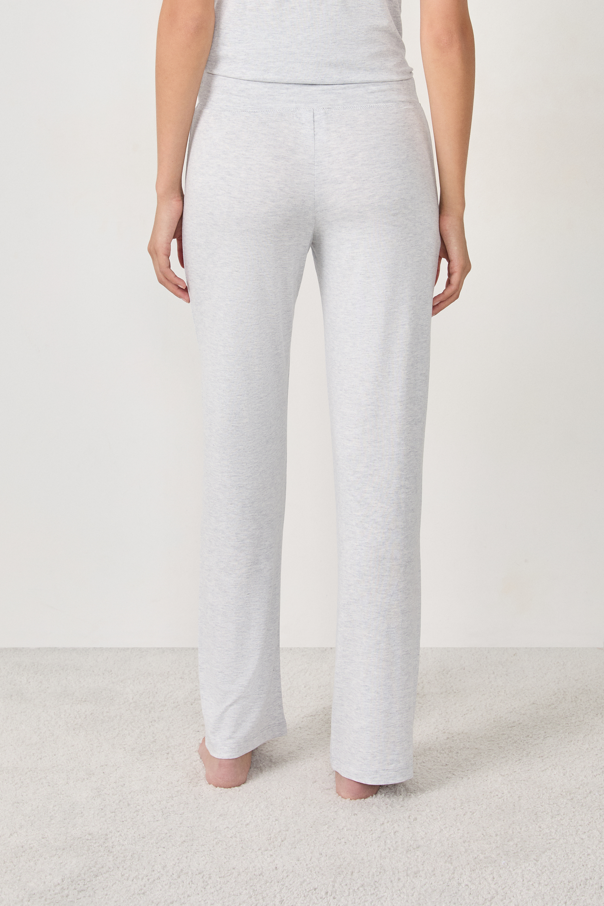 Wide-Leg Modal Pajama Pants - JOSEPHINE - GRIS CLAIR - ETAM
