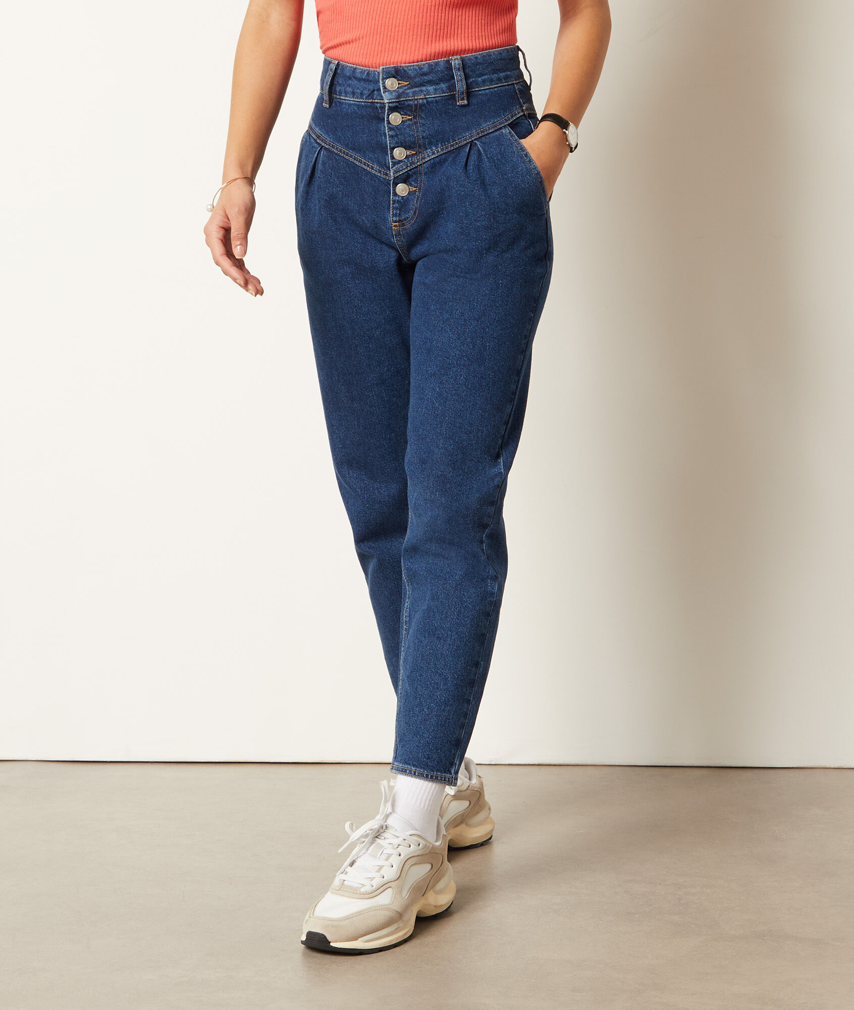 Carrot Cut Jeans DALOON BLEU ROYAL ETAM