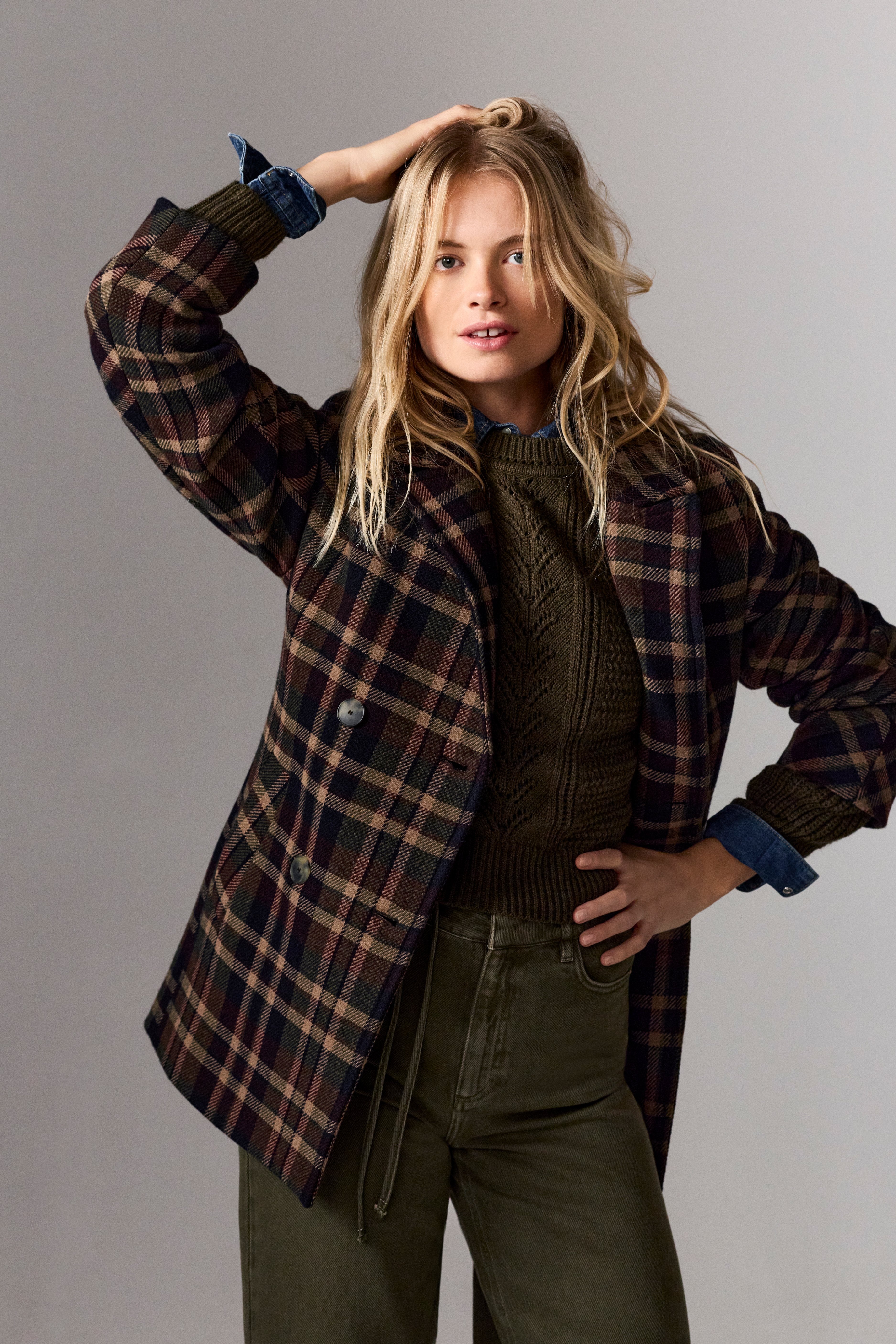 X'mas SALE【Na.e】ナエtraditional meltoncoat WITH WOOL - MASHA CRX - IMP FOND VERT - ETAM