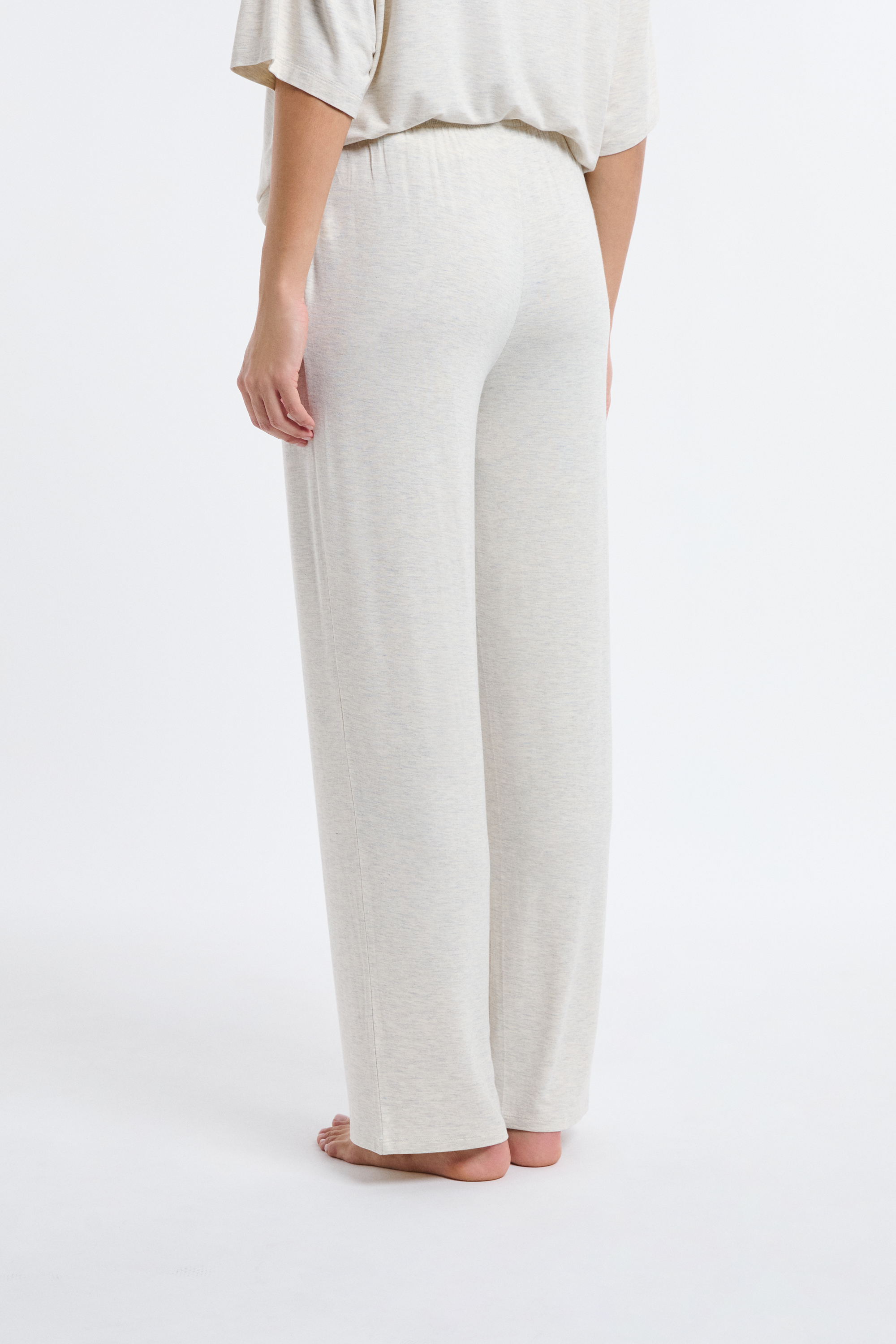 Wide Modal Pajama Pants - KATE - BEIGE - ETAM