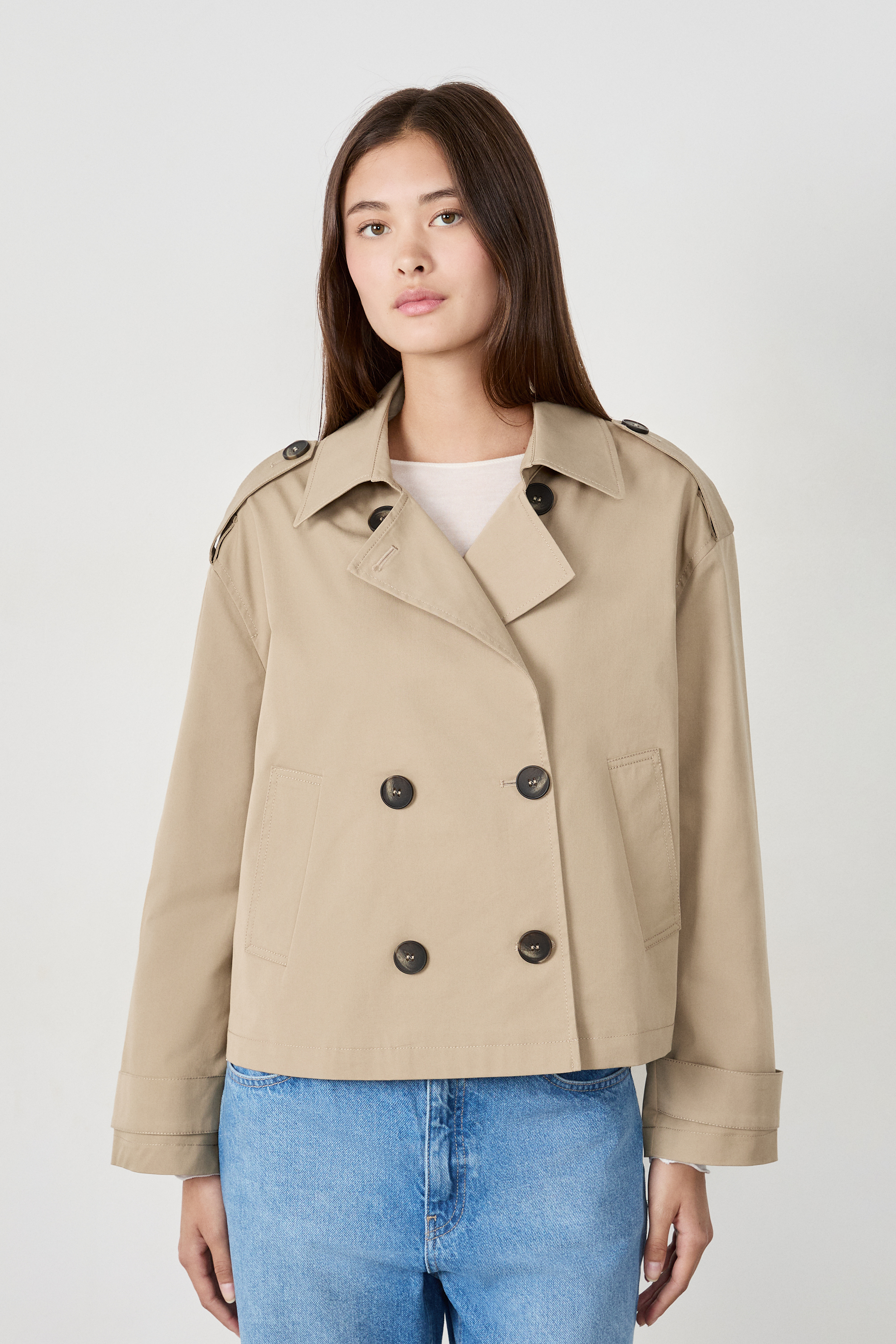 Short Trench Coat - SAMPAN - PRET A TEINDRE - ETAM