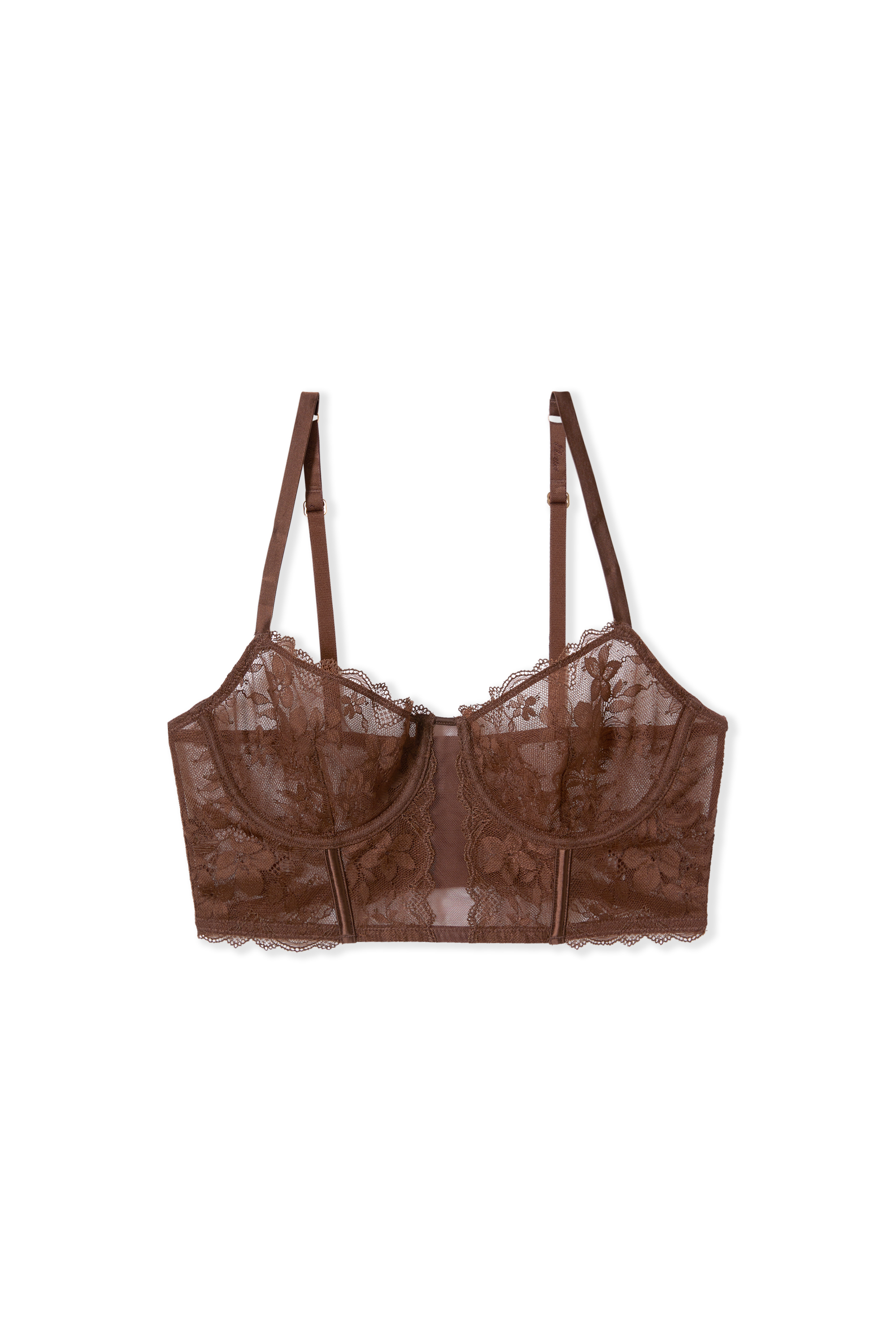 Bustier Bra with Embroidery - HERITAGE - TAUPE - ETAM