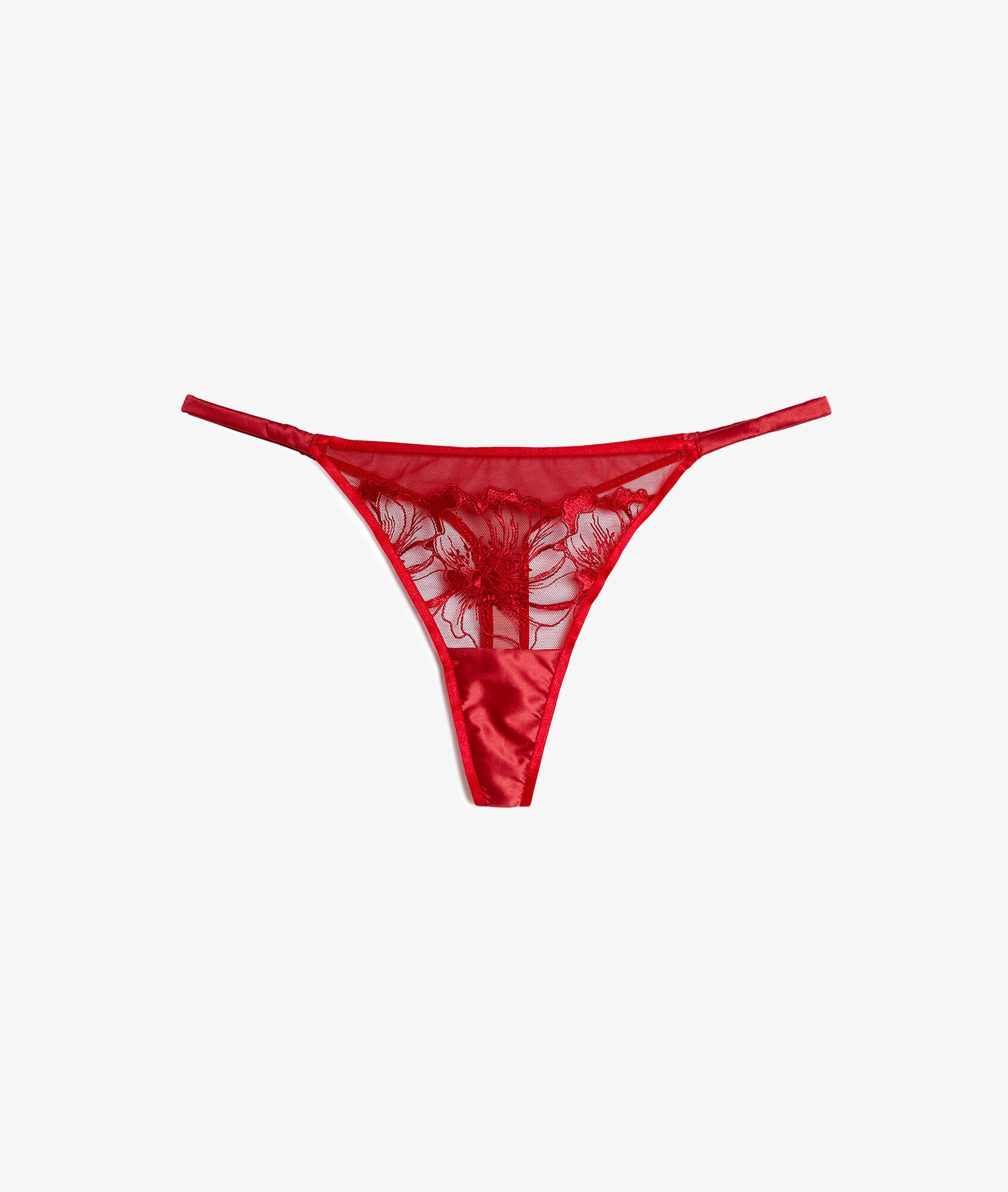 Slip De Séduction Antinéa En Guipure Rouge - Taille 46, Référence DCC0701, Neuf Avec étiquettes - Fabriqué En France, Lingerie Féminine