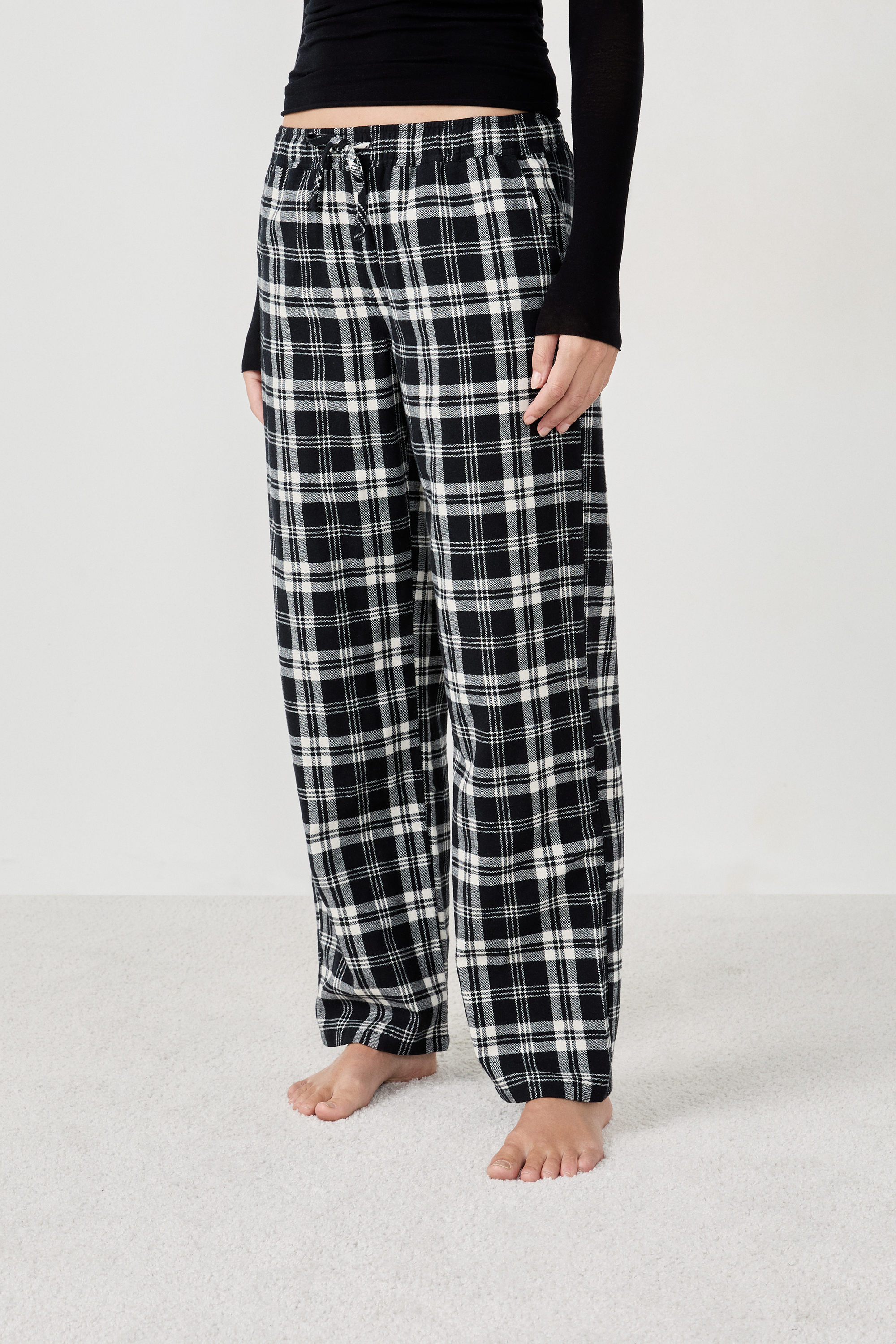 Plaid Pajama Pants - MIDNA - NOIR - ETAM